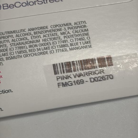 NWT Color Street "PINK WARRIOR" Chunky Glitter Breast Cancer Awareness Nail Set - Picture 4 of 5